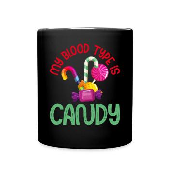 Candy Gift - Tasse einfarbig - Schwarz - Vorne