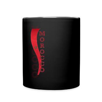 Flag of Morocco that inspires respect and admiration - Full Colour Mug - black - Front