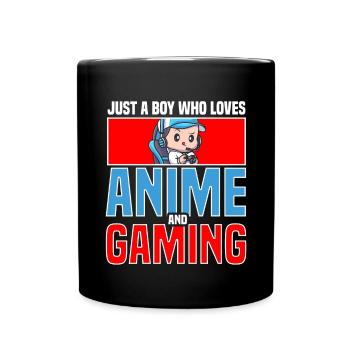 Anime Gaming Otaku Manga Kawaii Japan - Full Colour Mug - black - Front