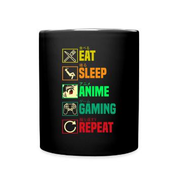 Anime Gaming Otaku Manga Kawaii Japan - Full Colour Mug - black - Front