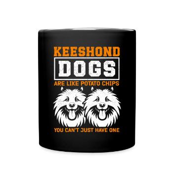 Keeshond Wolfspitz chien chien propriétaire cadeau - Mug uni - noir - Devant
