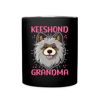 Keeshond grand-mère Wolfspitz chien papa cadeau - Mug uni - noir - Devant