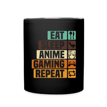 Anime Gaming Otaku Manga Kawaii Japan - Full Colour Mug - black - Front