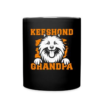 Keeshond grand-père Wolfspitz chien papa cadeau - Mug uni - noir - Devant