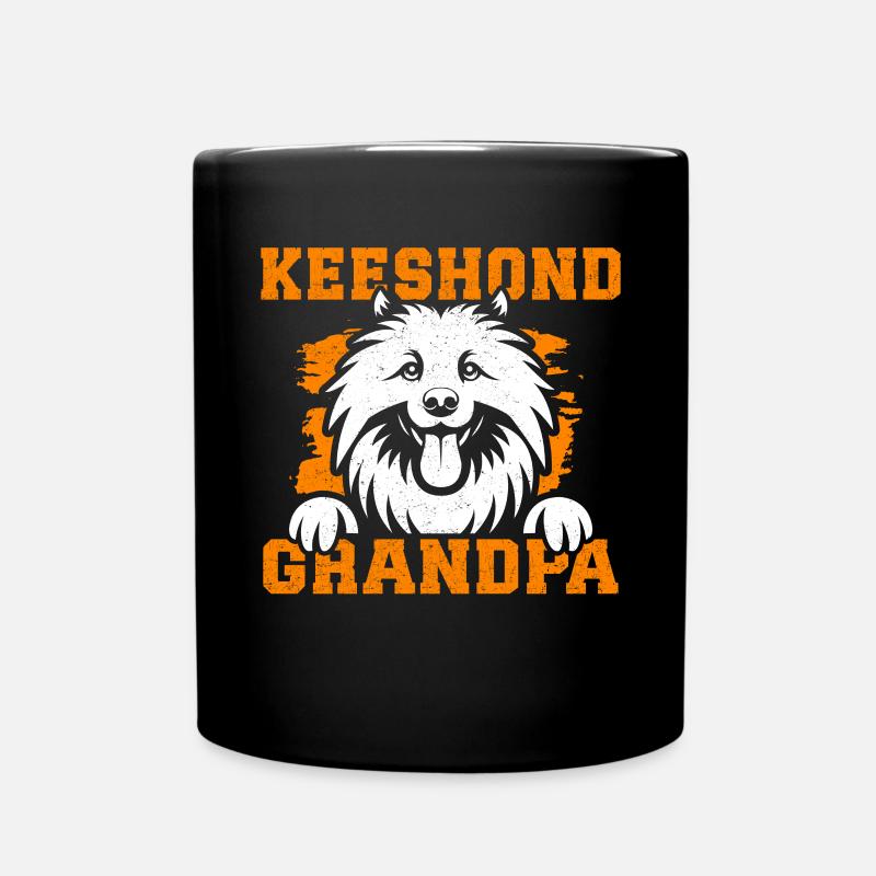 Keeshond Opa Wolfspitz Hundepapa Geschenk - Tasse einfarbig - Schwarz