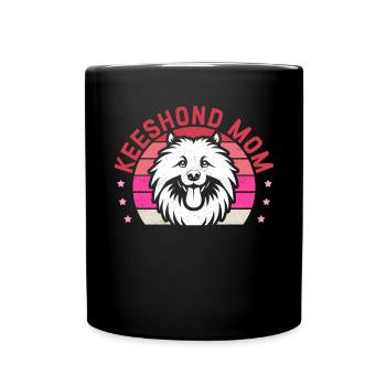 Keeshond maman Wolfspitz chien papa cadeau - Mug uni - noir - Devant