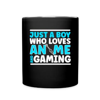 Anime Gaming Otaku Manga Kawaii Japan - Full Colour Mug - black - Front
