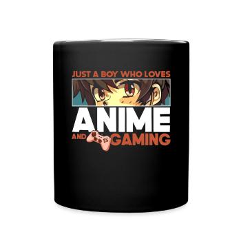 Anime Gaming Otaku Manga Kawaii Japan - Full Colour Mug - black - Front