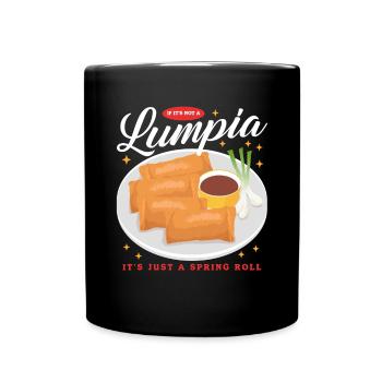 Lumpia Spring Rolls Loempia Gift - Full Colour Mug - black - Front