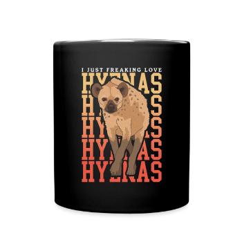 Hyène hyène tacheté hyène cadeau - Mug uni - noir - Devant