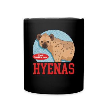 Hyena, spotted hyena, hyena gift - Full Colour Mug - black - Front