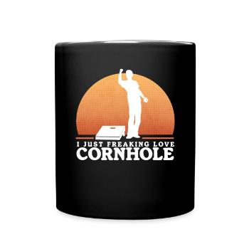 Cornhole Player Blind Hole Bean Bag cadeau - Mug uni - noir - Devant