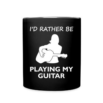 Rather Guitar Playing - Gift Choice - Full Colour Mug - black - Front