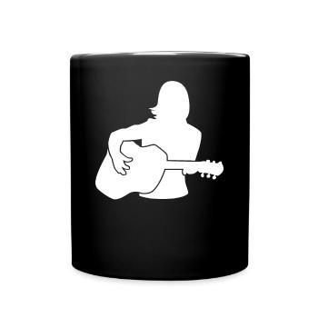 Gitarristin Melodie Geschenk-Highlight - Tasse einfarbig - Schwarz - Vorne