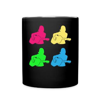 Colorful Female Guitarists Gift Ensemble - Full Colour Mug - black - Front