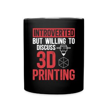 3D Drucker 3D Druck - Tasse einfarbig - Schwarz - Vorne