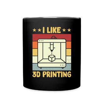 3D Drucker 3D Druck - Tasse einfarbig - Schwarz - Vorne