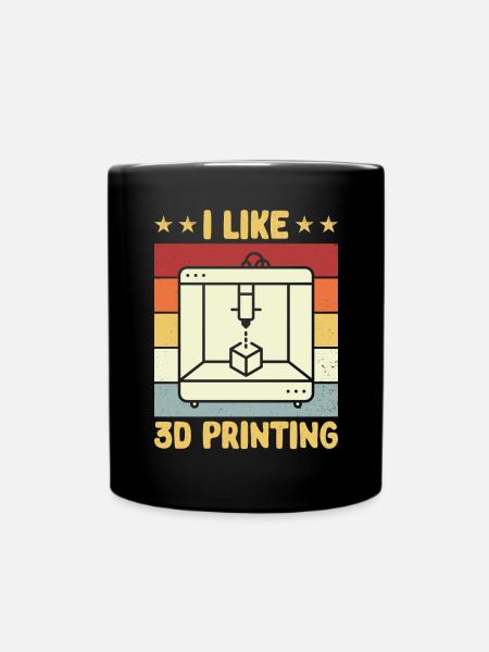 3D Drucker 3D Druck - Tasse einfarbig - Schwarz