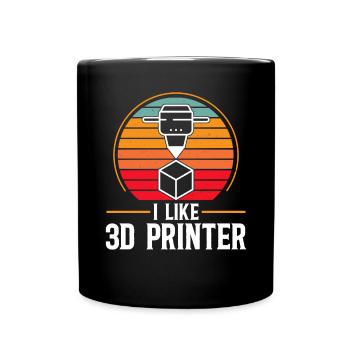 3D Drucker 3D Druck - Tasse einfarbig - Schwarz - Vorne