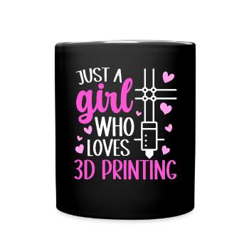 3D Drucker 3D Druck - Tasse einfarbig - Schwarz - Vorne