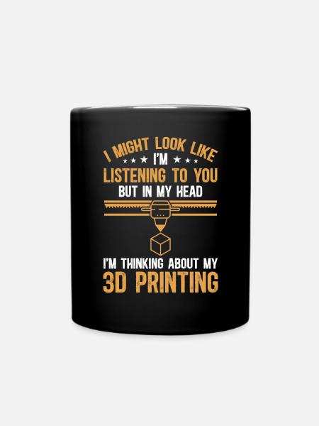 3D Drucker 3D Druck - Tasse einfarbig - Schwarz