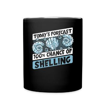 100 % de chances de bombarder le coquillage Bivalvia - Mug uni - noir - Devant