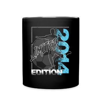 Limited Edition 2014 Limited Edition Fußball - Tasse einfarbig - Schwarz - Vorne