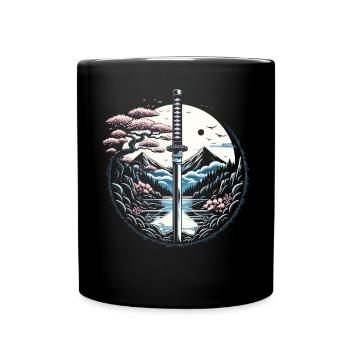 Feudal Japan Culture Japanese Kanji History - Full Colour Mug - black - Front