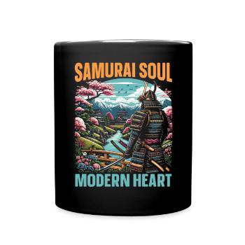 Feudal Japan Culture Japanese Kanji History - Full Colour Mug - black - Front