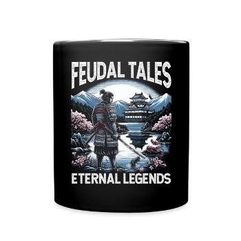 Feudal Japan Culture Japanese Kanji History - Full Colour Mug - black - Front