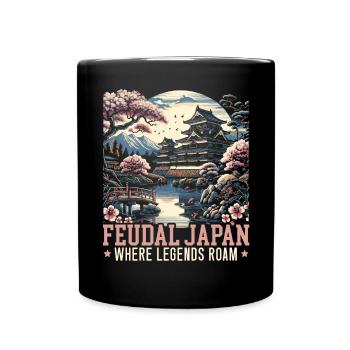 Feudal Japan Culture Japanese Kanji History - Full Colour Mug - black - Front