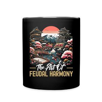 Feudal Japan Culture Japanese Kanji History - Full Colour Mug - black - Front