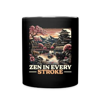 Feudal Japan Culture Japanese Kanji History - Full Colour Mug - black - Front