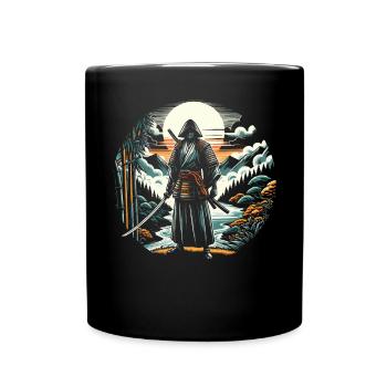 Feudal Japan Culture Japanese Kanji History - Full Colour Mug - black - Front
