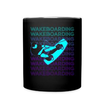 Wakeboarding Wakeboard Wakeboarder Retro - Full Colour Mug - black - Front