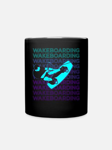 Wakeboarding Wakeboard Wakeboarder Retro - Tasse einfarbig - Schwarz