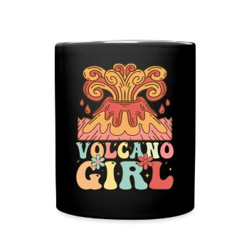 Volcano Girl Géologue de lave - Mug uni - noir - Devant