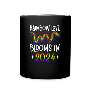 Gay Pride 2024 Wedding Gay Marriage - Full Colour Mug - black - Front