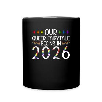 Conte de fées queer 2026 Mariage Mariage gay - Mug uni - noir - Devant