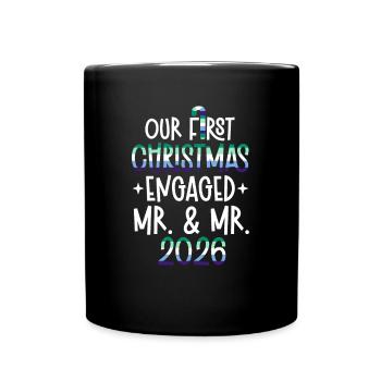M. et M. 2026 Premier mariage gay de Noël - Mug uni - noir - Devant