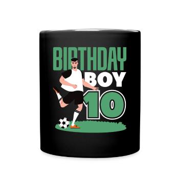 10e anniversaire 10 ans Football Joueur de football - Mug uni - noir - Devant
