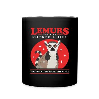 Lemur Ring-tailed Lemur Lemur Gift - Full Colour Mug - black - Front