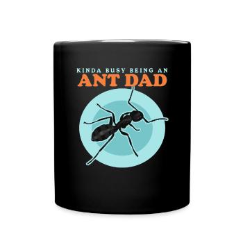 Fourmis papa | Fourmilier ferme Formicarium cadeau - Mug uni - noir - Devant