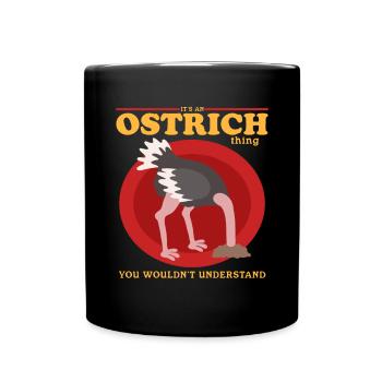Autruche oiseau autruche amant autruches cadeau - Mug uni - noir - Devant