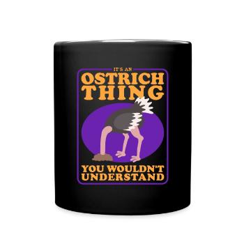 Autruche oiseau autruches autruche amant cadeau - Mug uni - noir - Devant