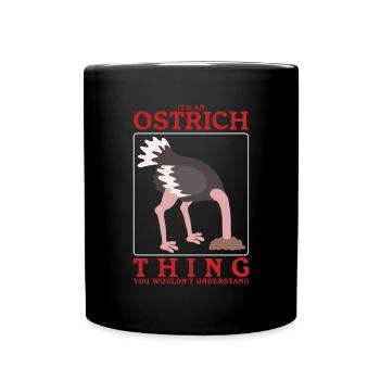 Oiseau d’autruche | Autruche amant autruches cadeau - Mug uni - noir - Devant