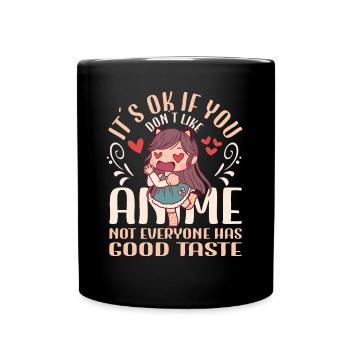 Cute Japanese Manga Women Girls Gift Otaku Kawaii - Tasse einfarbig - Schwarz - Vorne