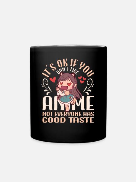 Mignon Manga Japonais Femmes Filles Cadeau Otaku Kawaii - Mug uni - noir