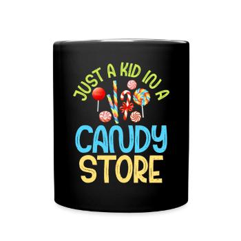 Candy Gift - Tasse einfarbig - Schwarz - Vorne