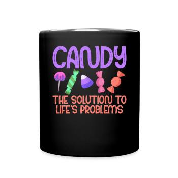 Candy Gift - Tasse einfarbig - Schwarz - Vorne